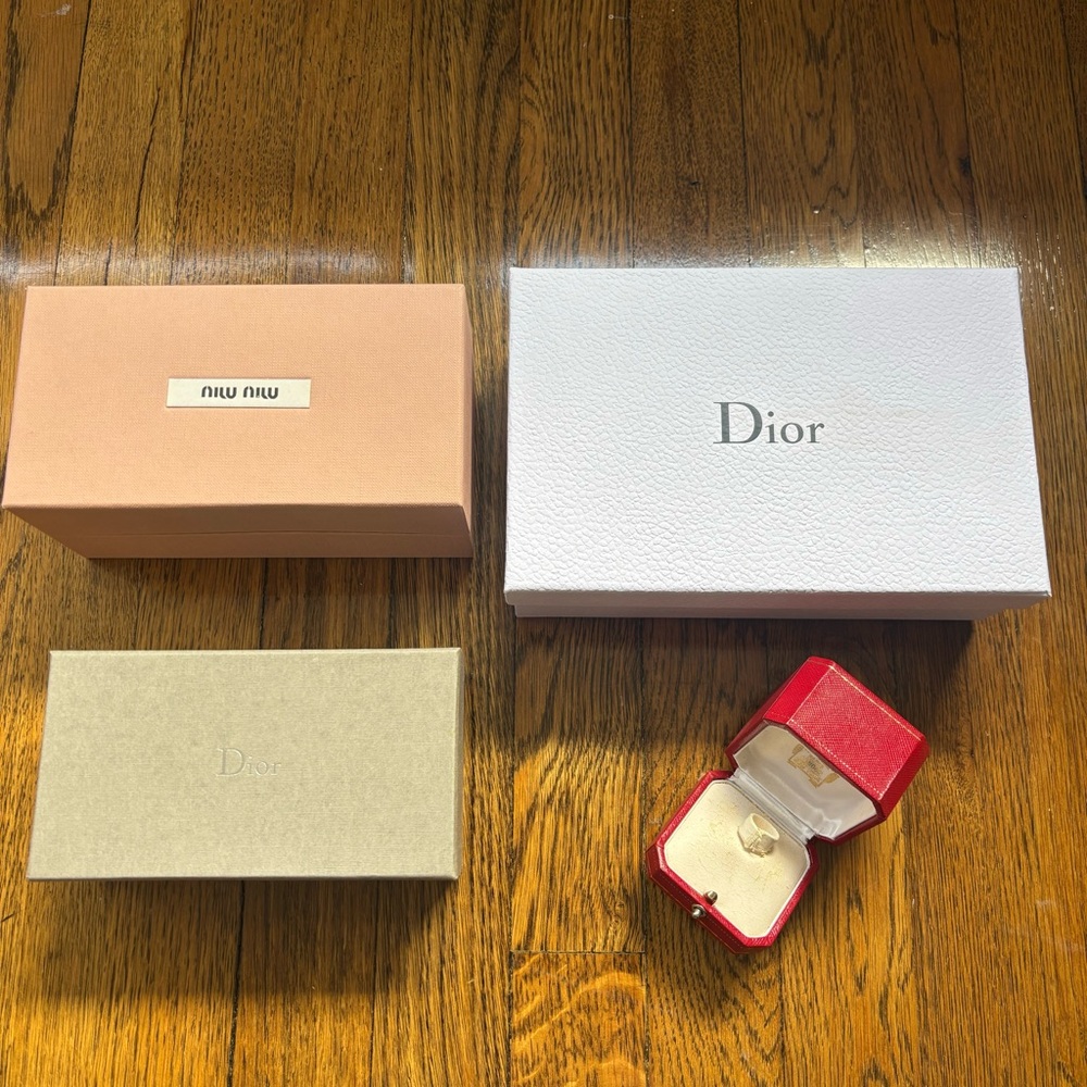 Designer Boxes: Dior, Cartier, Miu Miu, YSL